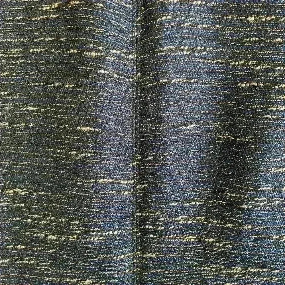 Madewell Shimmerweave Blue Metallic Tee Tweed Coquette Mini Shift Dress Size 0 - Picture 8 of 8